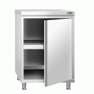 Meuble bas inox central P 600 mm avec portes - 600_1