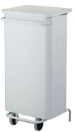 Poubelle mobile à pédale Collecroule Carene - 70/110L - Acier poudré anti-UV ou Inox - 2 Roulettes_1