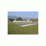 Tente de stockage fermée complète - structure fixe en acier - couverture unie - ancrage au sol avec platine - 8x6x3.30m - homologuée CTS7 - fabrication française_1