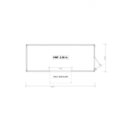 Bungalow neuf type Snack 6 mètres - porte pleine, fenêtre snack, plancher bois-ciment, 13,4 m²_1