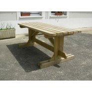 Table publique clairière en pin sylvestre 200 x 80 cm accessible en PMR