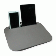 VALUE Support portable universel pour ordinateur portable/tablette avec coussin, gris_1