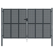 Vidaxl portail de jardin anthracite 300x250 cm acier 154570_1