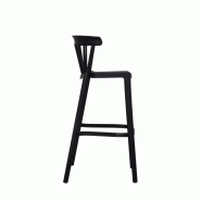 Windson - Tabouret de bar empilable en polypropylène Noir_1