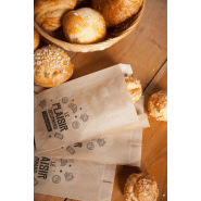 1000 sacs à brioches en kraft brun - Plaisir Gourmand - 25+7x35 cm - 33 g/m²_1