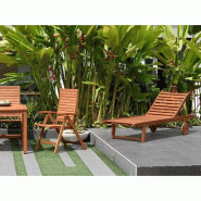 Transat de jardin orlando bois d'eucalyptus – MTF – inclinable 4 positions – 2nab2167_1