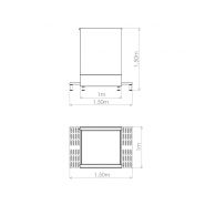 Tunnel de désinfection UDH 100 - Ultisan - dimensions L : 100 x l : 100 x H : 150 - hygiène optimale des semelles et vêtements_1