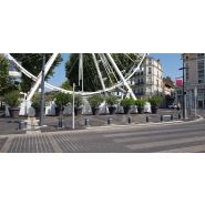 Borne de défense DEFENDOR 65 - FIXE - Citinnov - Acier monobloc avec finition inox brossé certifiée crash-tests_1