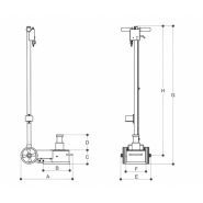 Crh215n - Crics hydropneumatiques courts - Sam Outillage - Capacité 20 à 40T - Tête large_1