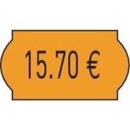 Étiquette Meto - format 22x12mm - fluo orange standard - boîte de 21000_1