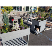 Carré de potager sur pied 80 cm - 100% recyclé - robuste et imputrescible_1