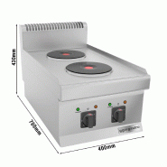 Cuisinière électrique - 4,6 kW - 2 Plaques Rondes  - Mario 700 | GGM -EHK400-E_1