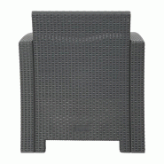 Ensemble fauteuils et table en rotin PP gris | Bolero - DR309_1