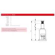 Hcb-30z - Cric bouteille - Sam Outillage - Capacité 30T - Base rectangulaire 17,5x12 cm - Soupape de sécurité_1