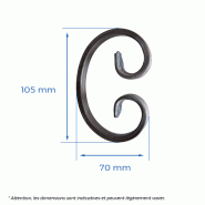 Volute H.105 x L.70mm - plat 12 x 6mm_1