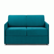 Canapé convertible express Colosse - Matelas mémoire de forme 22cm - Couchage 120 cm - Velours bleu paon_1