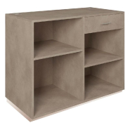 Comptoir Vertigo T01 avec tiroir MDF naturel et béton 120x60x93cm_1
