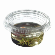 Pot à sauce avec couvercle vissé rPET transparent 45ml Ø6,7x3,3cm - par 1200_1