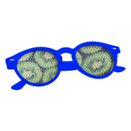 Lunettes de soleil en plastique - Protection UV400 - Couleur bleue - Poids 24g_1
