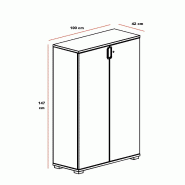 Armoire de rangement avec portes battantes TAK - Mobel Linea - Chêne veiné_1