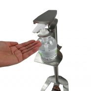 Borne distributeur de gel hydroalcoolique - avec pédale mécanique - compatible bouteilles jusqu'à 85 cm_2