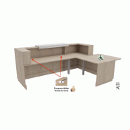 Bureau d'accueil d'angle avec accès PMR Delta Plus - Mobel Linea - 244, Droite, Oui, Chêne veiné_2