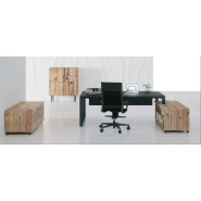 Bureau de direction design contemporain - structure avec pied ouvert et plan de travail épuré - PRESTIGE_1