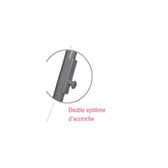 Chaise pliante en polypropylène - DOMEUS CONFORT - accrochable, coloris blanc ou noir, structure acier Ø25mm_1