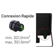 Projecteur mural Kreon 2 - 30W, 4000K, 3000lm, IP44, noir mat avec détecteur infrarouge_1