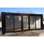 Bureau modulable en container maritime aménagé