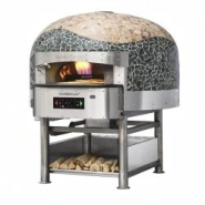 Fours à pizza professionnel à gaz et bois - sole chauffée à gaz - MORELLO FORNI FGRI100 - CUPOLE MOSAIQUE_1