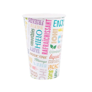 Gobelet boissons froides Parole en carton 48cl Ø9 x H 12,6cm - par 50_1