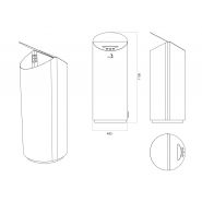Corbeille NEO - poubelle publique avec cendrier intégré - The Italian Lab - diam. 480mm, h 1100mm, capacité 100L_1