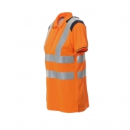 Polo manches courtes femme Guard bicolore - bandes réfléchissantes haute visibilité - Polofguard001484-0028-02011 - Jaune ou orange fluo - Taille S à XL_1