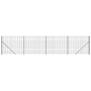 Vidaxl clôture en treillis métallique avec bride anthracite 2x10 m 154310_1