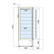 Armoire réfrigérée négative avec porte vitrée conçue pour la pâtisserie, boulangerie et sandwicherie  - MANGUIER_1