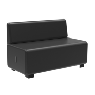 Canapé 2 places - Coloris multiples - Structure bois - Revêtement tissu 100% Polyester Normé OEKO TEX - Anti feu - Recyclable à 100%_1