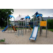 Jeu multi tours pour aire de jeux conforme EN1176 - Référence BT11214 - Construction en acier inoxydable et plastiques HDPE/HPL de haute qualité_1