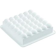 Moule en silicone 3D forme carrée à effet bullé bubble - Résistance thermique -60 à +230°C - SILIKOMARK_1