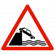 Panneau de danger A20 - Débouché sur un quai ou une berge - WP Signalisation - Différentes dimensions et matières_1