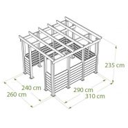 Pergola - cache-conteneurs - cofradis - en plastique recyclé_1