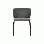 Break - Chaise empilable en tissu gris foncé_1
