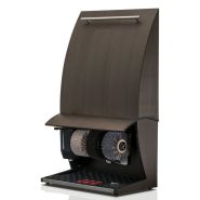 Cireuse à chaussures Nature Plus - Design élégant en bois véritable - Distributeur de cirage 0,75L - Brosses en crin et laine_1