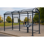 Abri bus Vision - 2.5m x 1.6m - capacité 5 à 6 personnes - parois vitrées Sécurit - toiture polycarbonate Abri bus Vision - 2.5m x 1.6m - capacité 5 à 6 personnes - parois vitrées Sécurit - toiture polycarbonate