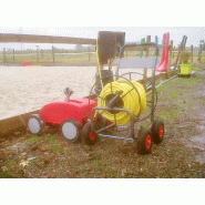 Dévidoir professionnel 4 roues - 110m Ø19mm - Frein parking - Roues gonflables_1