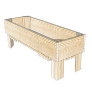 Caisse jardinière H1 - en bois brut ou 6 coloris de lasure à l'eau - Simply à Box - L18 x H19 x P54 cm_1