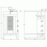 Machine à kebab gaz G1 POTIS_1
