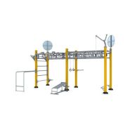 Station Cross Training - HER-01 avec banc, roues suspendues, échelles et barres parallèles_1