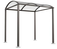 Abri vélos Voûte - Structure en acier galvanisé - Toiture en aluminium - Polycarbonate anti-UV_1