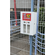 Cendrier pour mégots avec vitre en polycarbonate résistant aux chocs